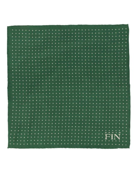 Green Double Sided Camo Pocket Square