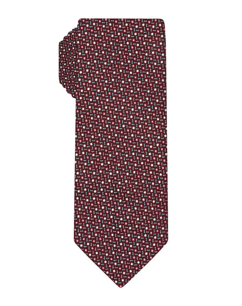 Burgundy Woven Maze Tie